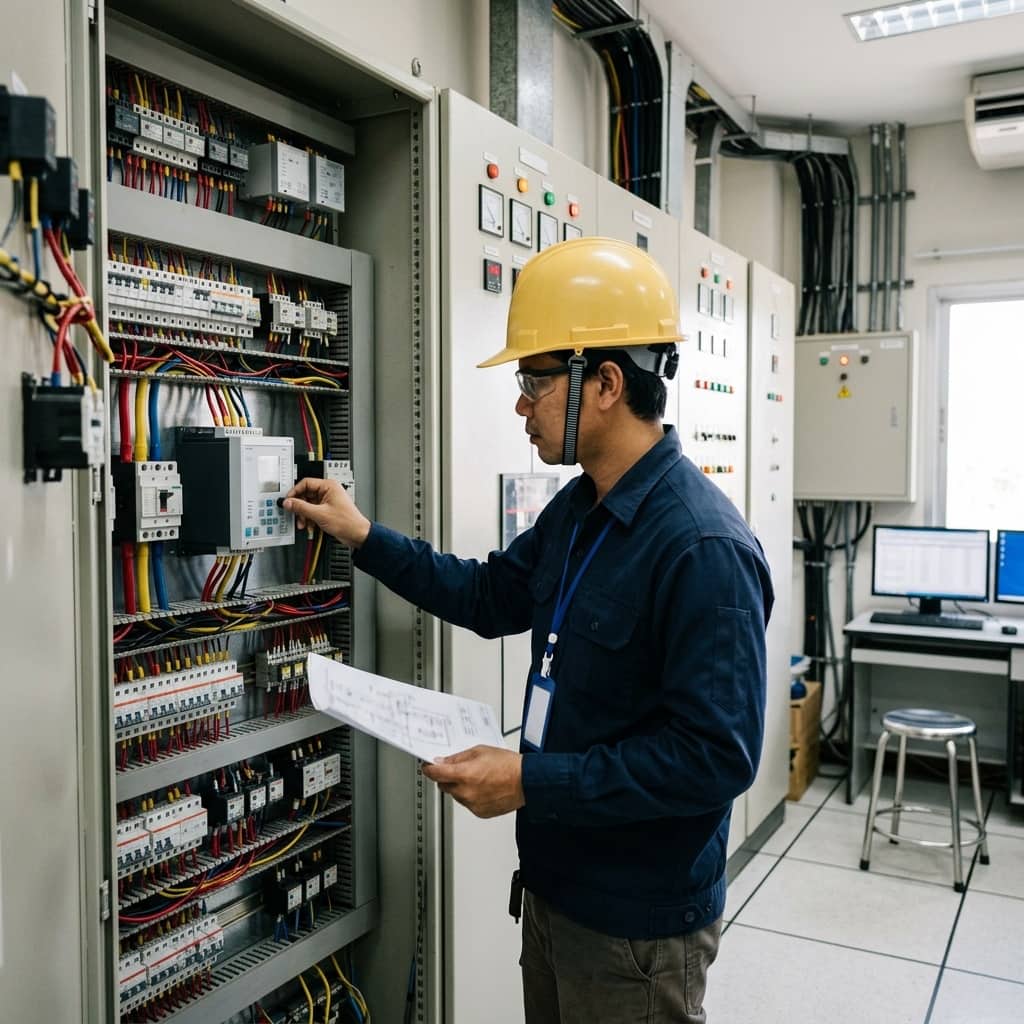 ภาพจำลองตัวอย่างเพื่อประกอบการอธิบาย: ระบบ CT/PT Reverse Protection สำหรับ Solar Rooftop ในโรงงานอุตสาหกรรม