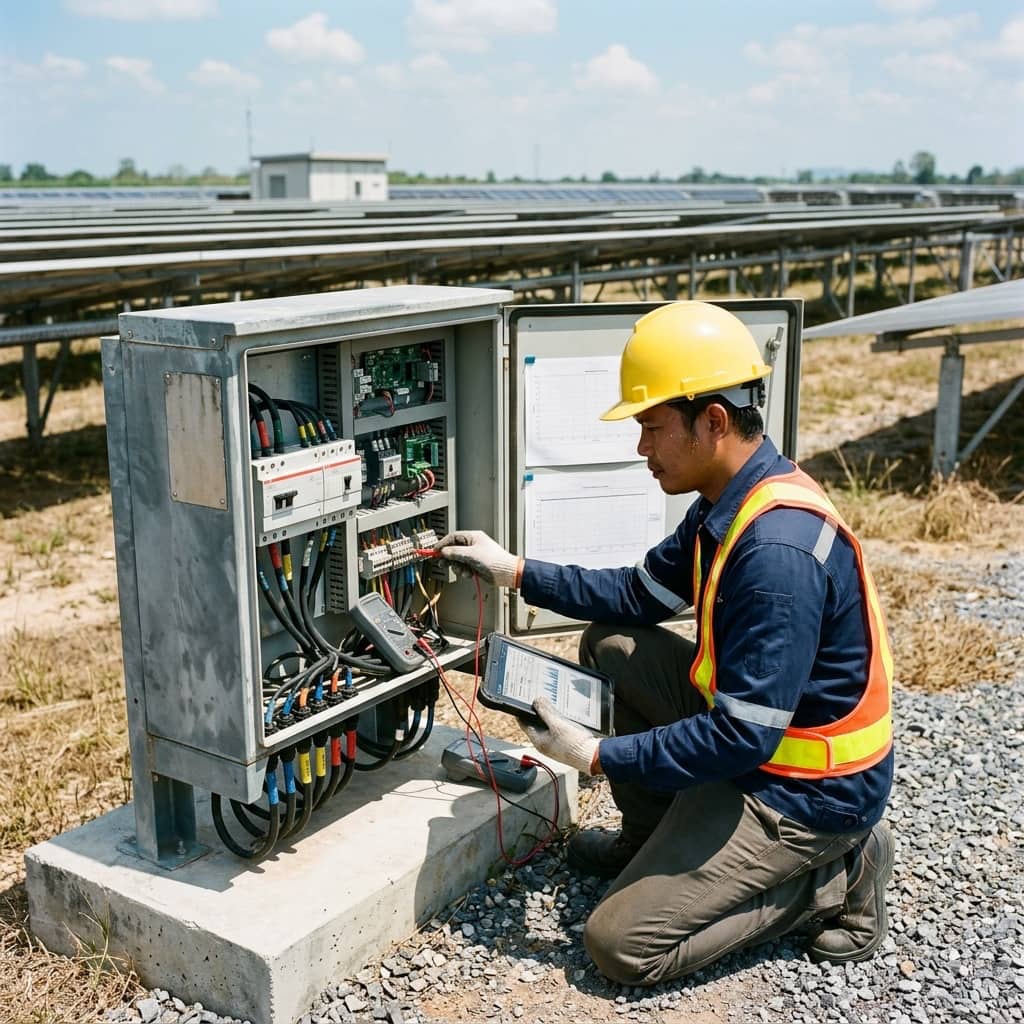 ภาพจำลองตัวอย่างเพื่อประกอบการอธิบาย: มาตรฐาน Grid Code และการตั้งค่าอินเวอร์เตอร์โซลาร์เซลล์ตามเกณฑ์ PEA และ MEA