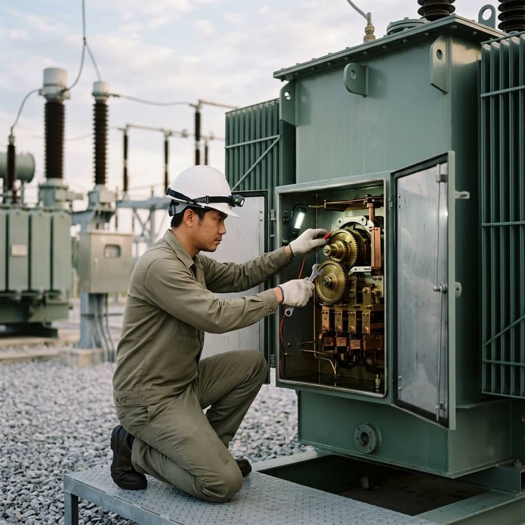 ภาพจำลองตัวอย่างเพื่อประกอบการอธิบาย: แนวทางการบำรุงรักษา Tap Changer แบบปรับสวิตช์ขณะมีโหลด (OLTC)