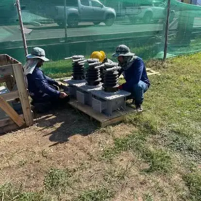 งานปักเสาติดตั้ง CT PT โครงการระบบ Solar นิคมโรจนะ — ภาพหน้างาน 3