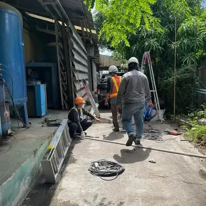 ส่งงานปรับปรุงระบบกราวด์ล่อฟ้าอาคารครับนาย !! งานปรับปรุงระบบกราวด์ล่อฟ้าอาคาร บมจ.เอกรัฐ — ภาพหน้างาน 4