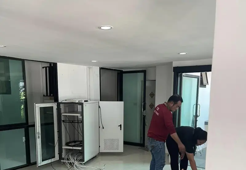 ติดตั้งระบบ CCTV และระบบไฟฟ้าภายใน Home Office — ภาพหน้างาน 5