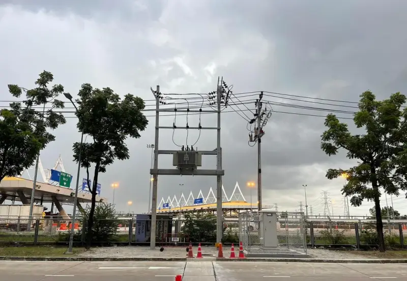 เดินระบบไฟฟ้าแรงสูง แรงต่ำ และติดตั้งระบบชาร์จรถยนต์ไฟฟ้า EV Charger — ภาพหน้างาน 4